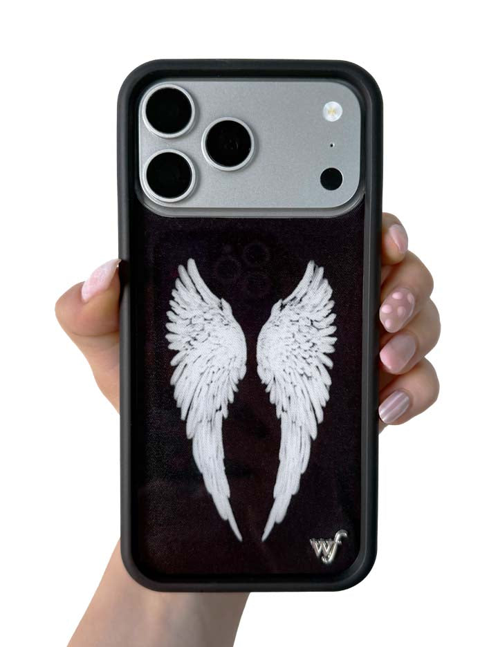 Wildflower Angel Baby | Black iPhone Case