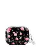 Wildflower Black and Pink Floral AirPods Case
