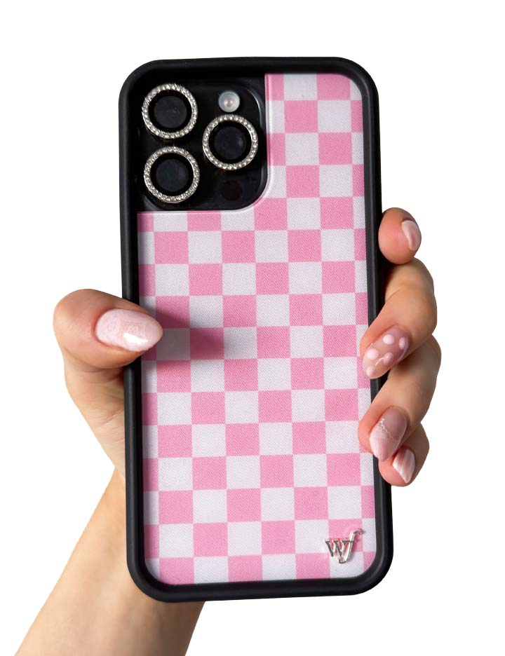 Wildflower Checkers | Pink iPhone Case