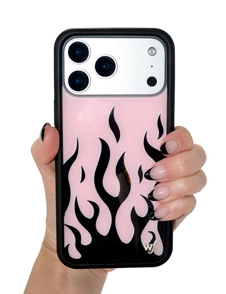 Wildflower Flames | Pink & Black iPhone Case