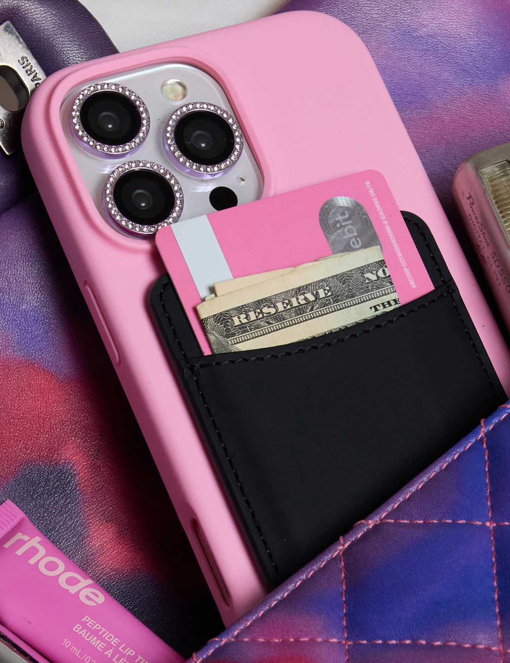 Wildflower Black MagSafe Wallet