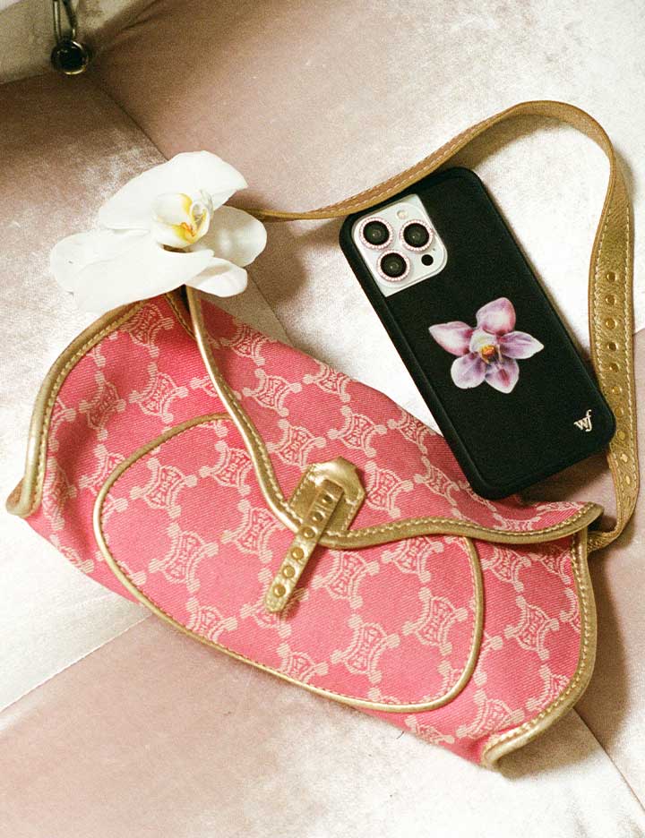 Wildflower Orchid | Black iPhone Case