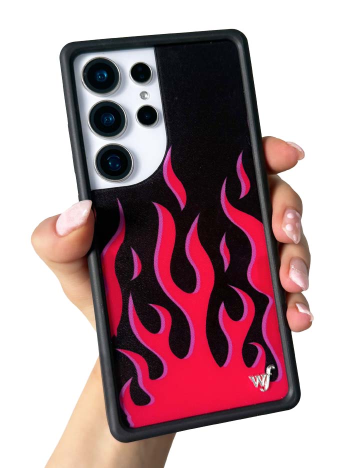Wildflower Flames | Black & Red Samsung Galaxy Case