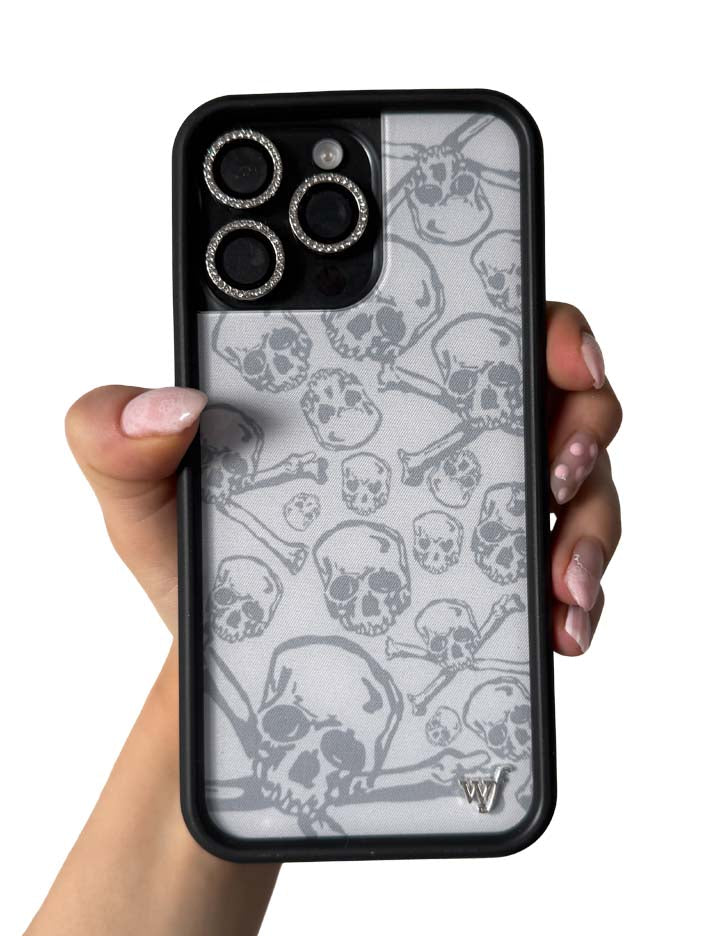 Wildflower Skull Girl iPhone Case