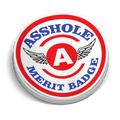 Asshole Merit Badge Hard Hat Decal