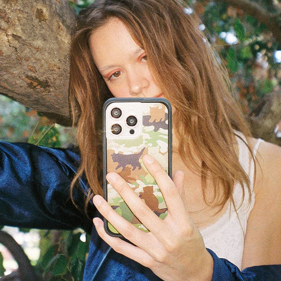 Wildflower Cat Camo iPhone Case