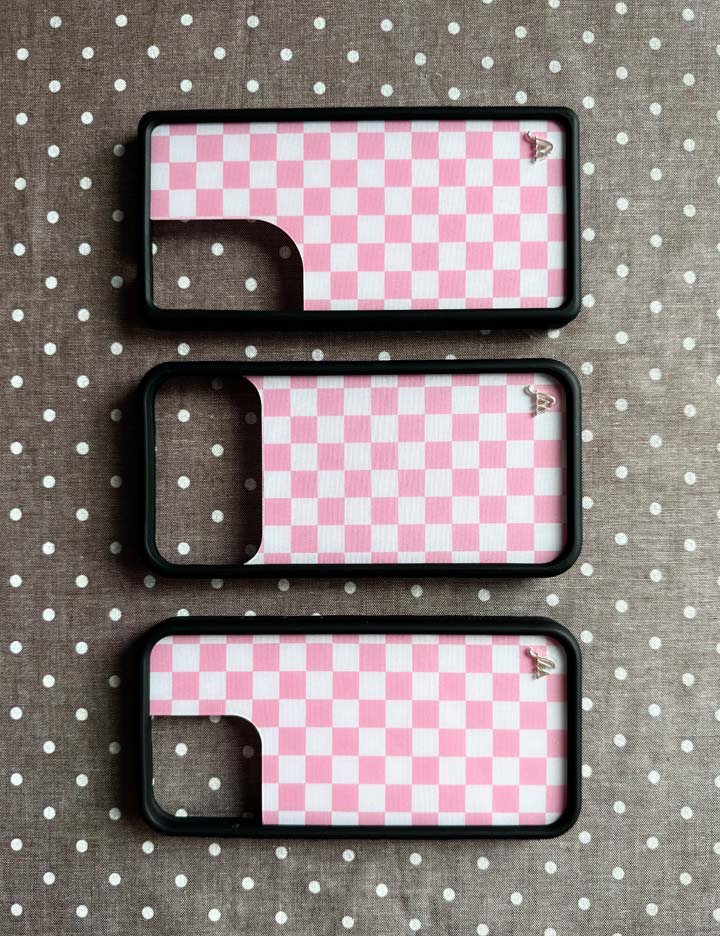 Wildflower Checkers | Pink iPhone Case