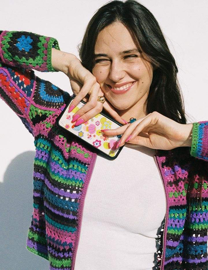 Wildflower Groovy Shroom iPhone Case