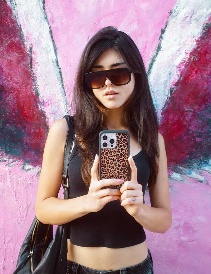 Wildflower Meow | Brown iPhone Case