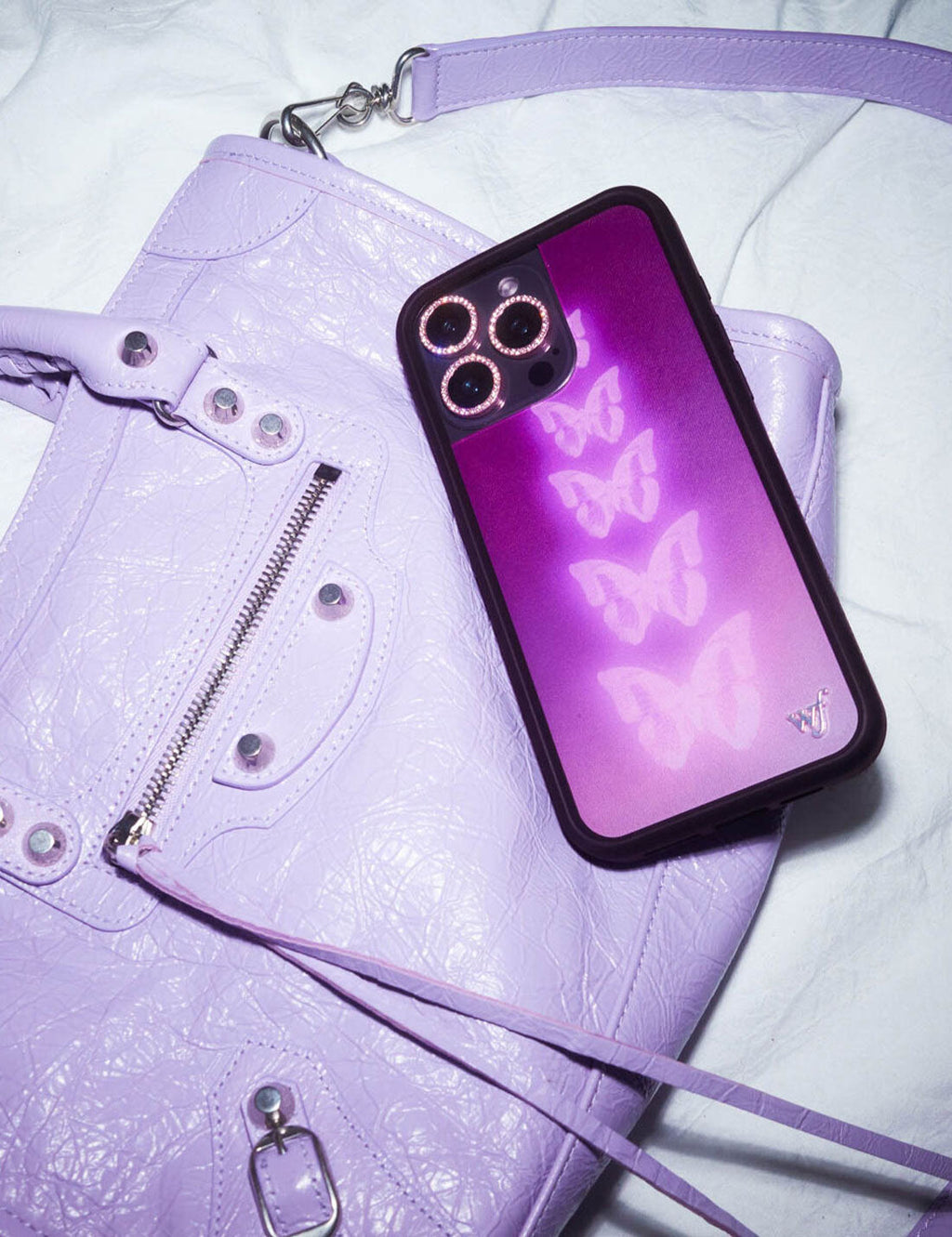 Wildflower Neon Butterfly iPhone Case