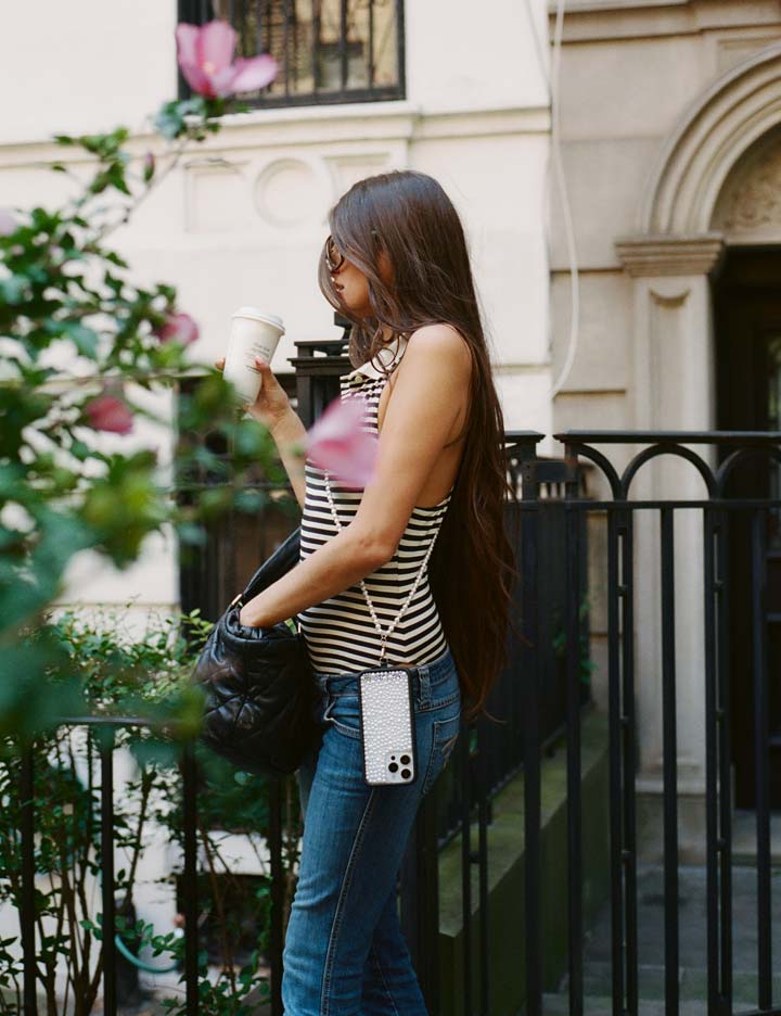 Wildflower Pearl Crossbody | White
