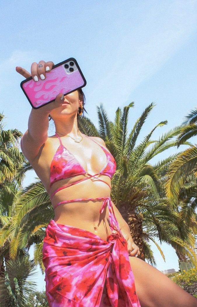 Wildflower Flames | Pink iPhone Case