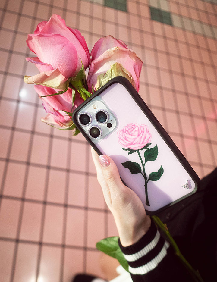 Wildflower Pink Rose iPhone Case