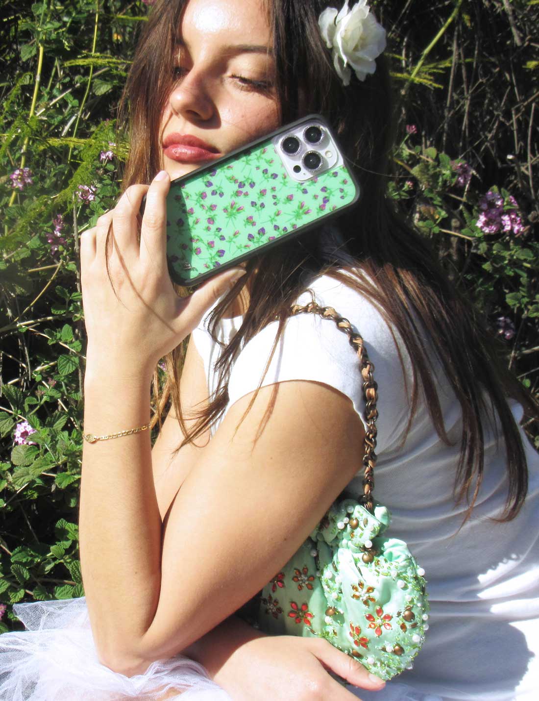 Wildflower Posie Rosie | Purple iPhone Case