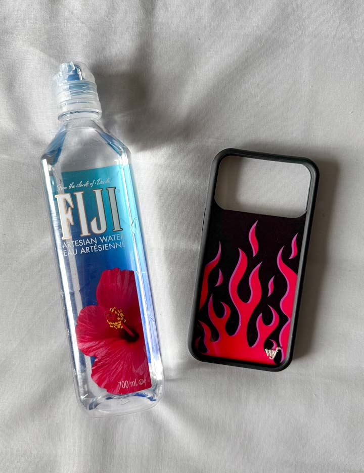 Wildflower Flames | Black & Red iPhone Case