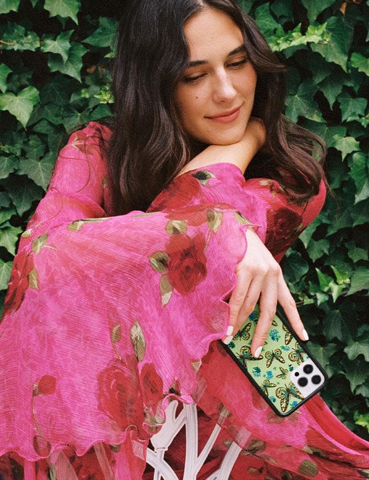 Wildflower Butterfly | Sage iPhone Case