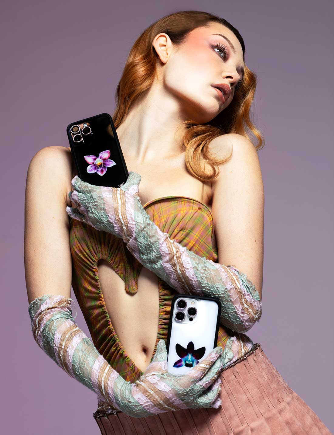 Wildflower Orchid | White iPhone Case