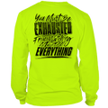 Exhausted - Long Sleeve Hi-Vis T-Shirt