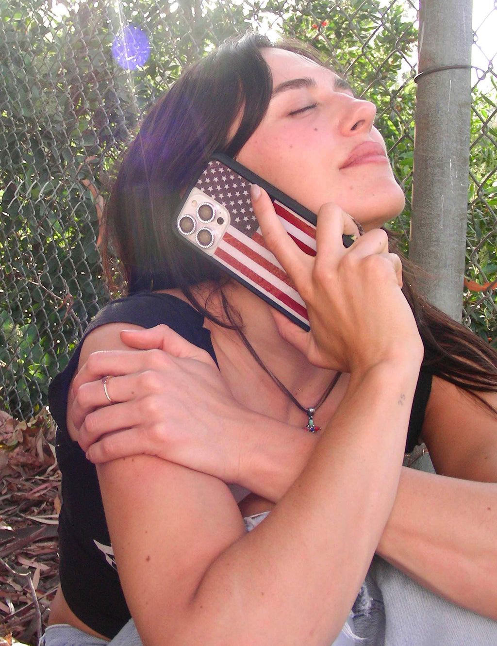 Wildflower American Flag iPhone Case