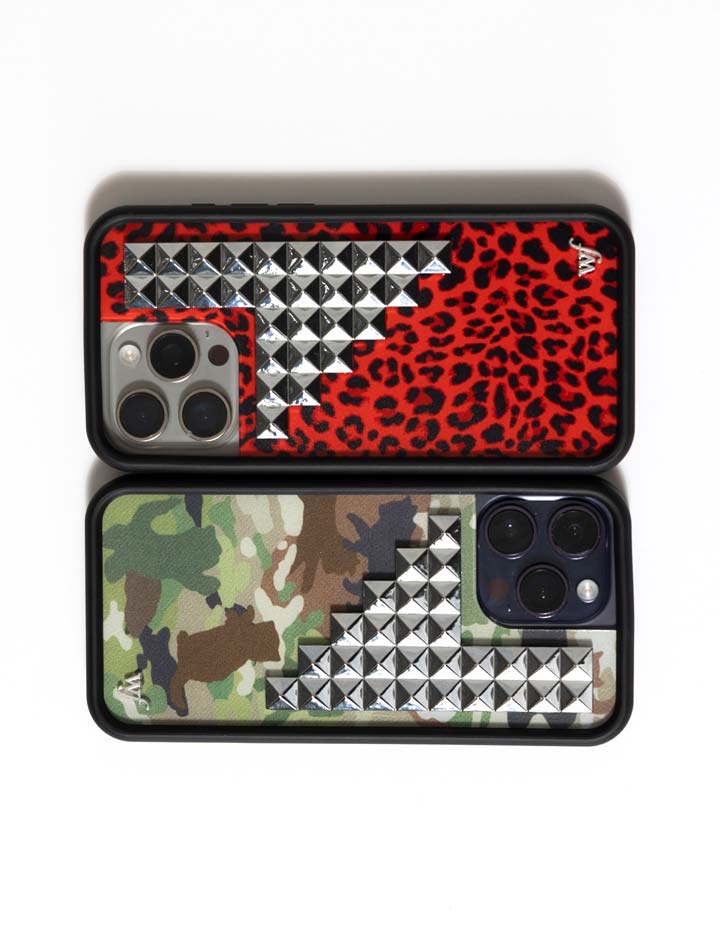 Wildflower Cat Camo Stud iPhone Case