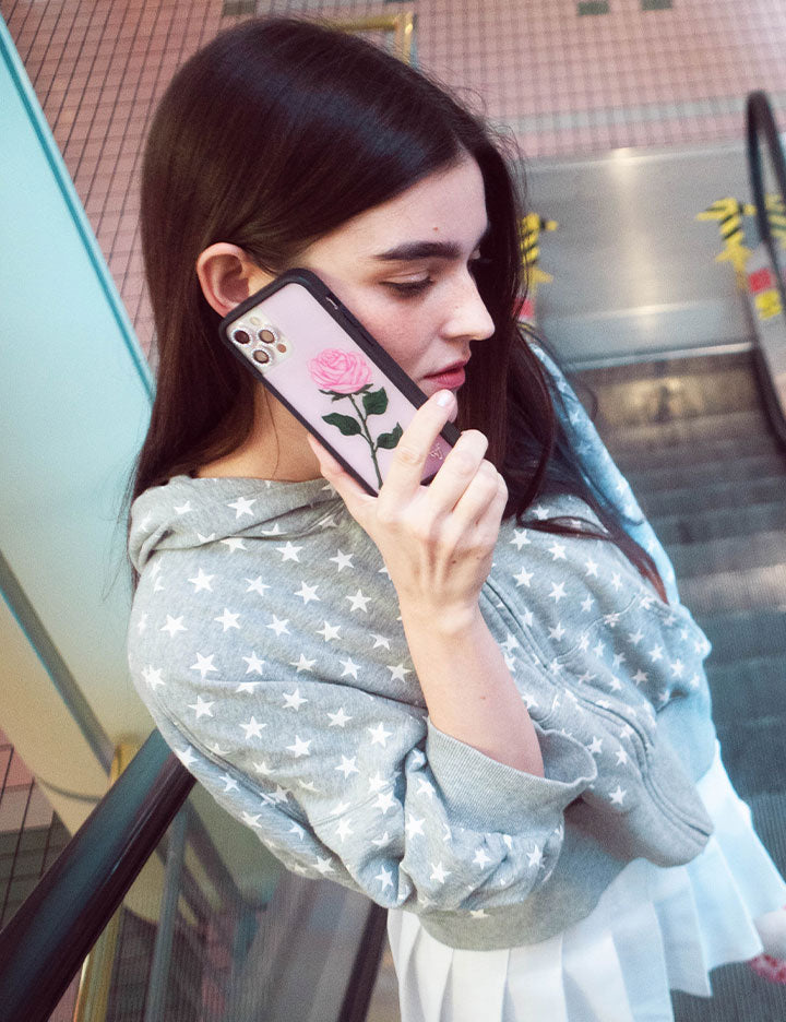 Wildflower Pink Rose iPhone Case