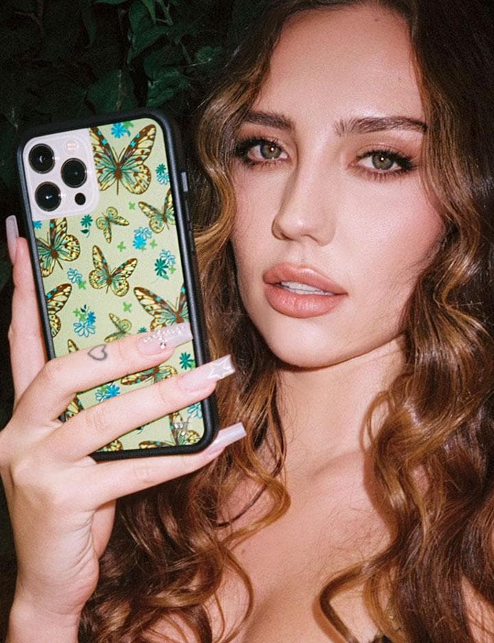Wildflower Butterfly | Sage iPhone Case