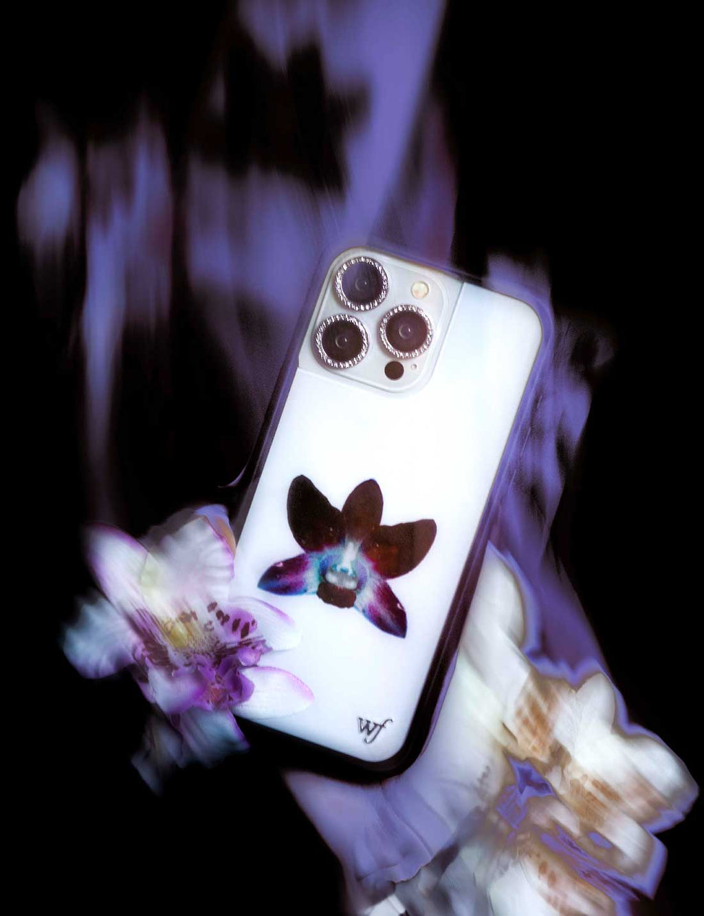 Wildflower Orchid | White iPhone Case