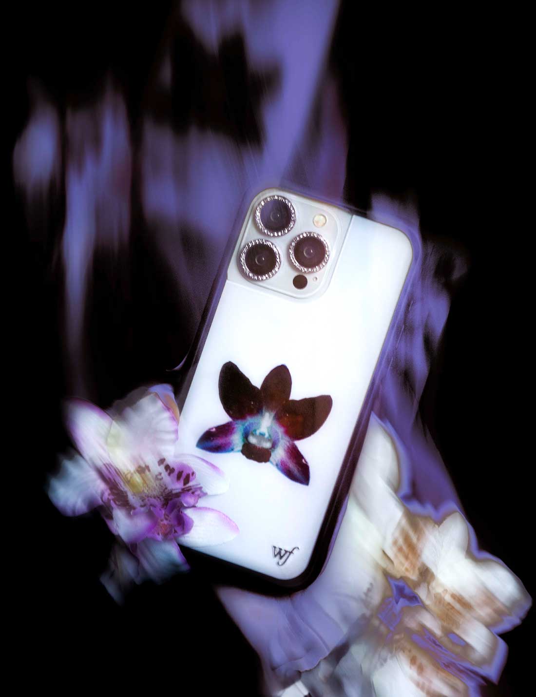Wildflower Orchid | White iPhone Case