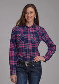 Roper 2206 Unlined Flannel (Purple) - Women's Western Shirt