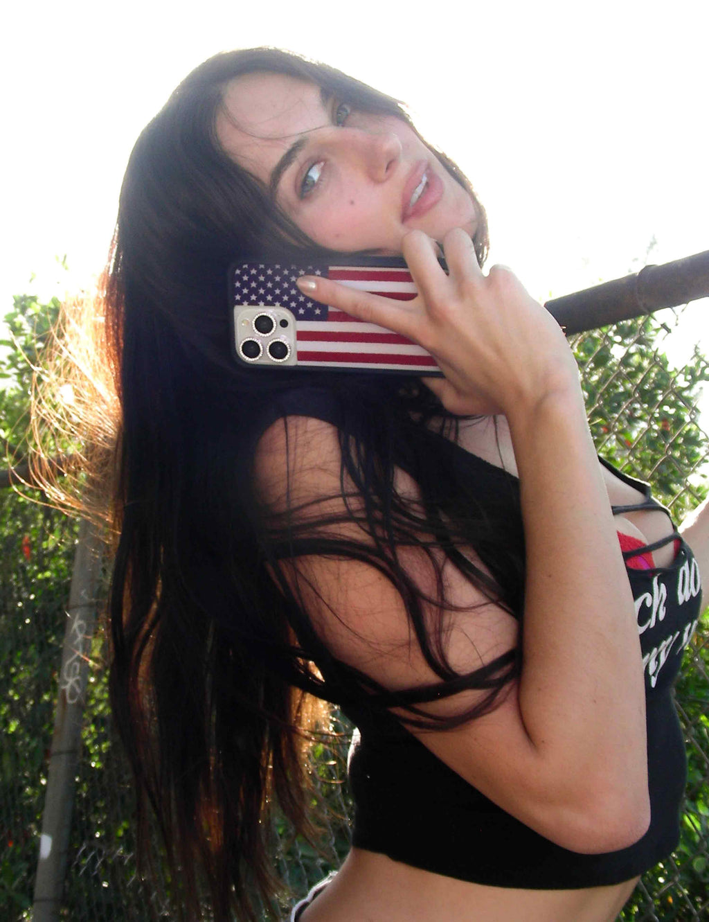 Wildflower American Flag iPhone Case