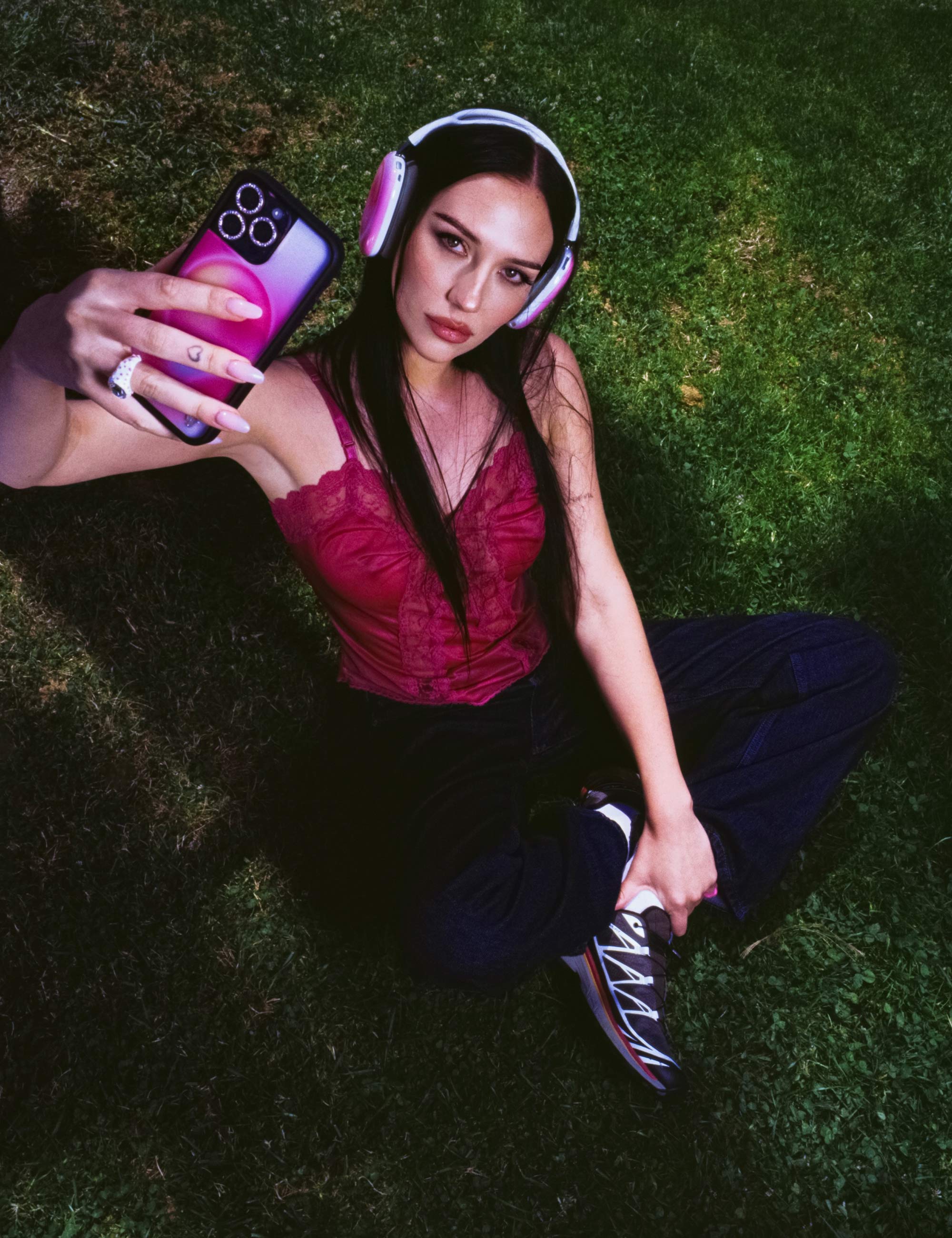 Wildflower Hot Pink Aura iPhone Case