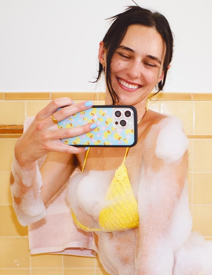 Wildflower What the Duck iPhone Case