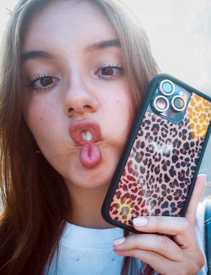 Wildflower Meow | Brown iPhone Case