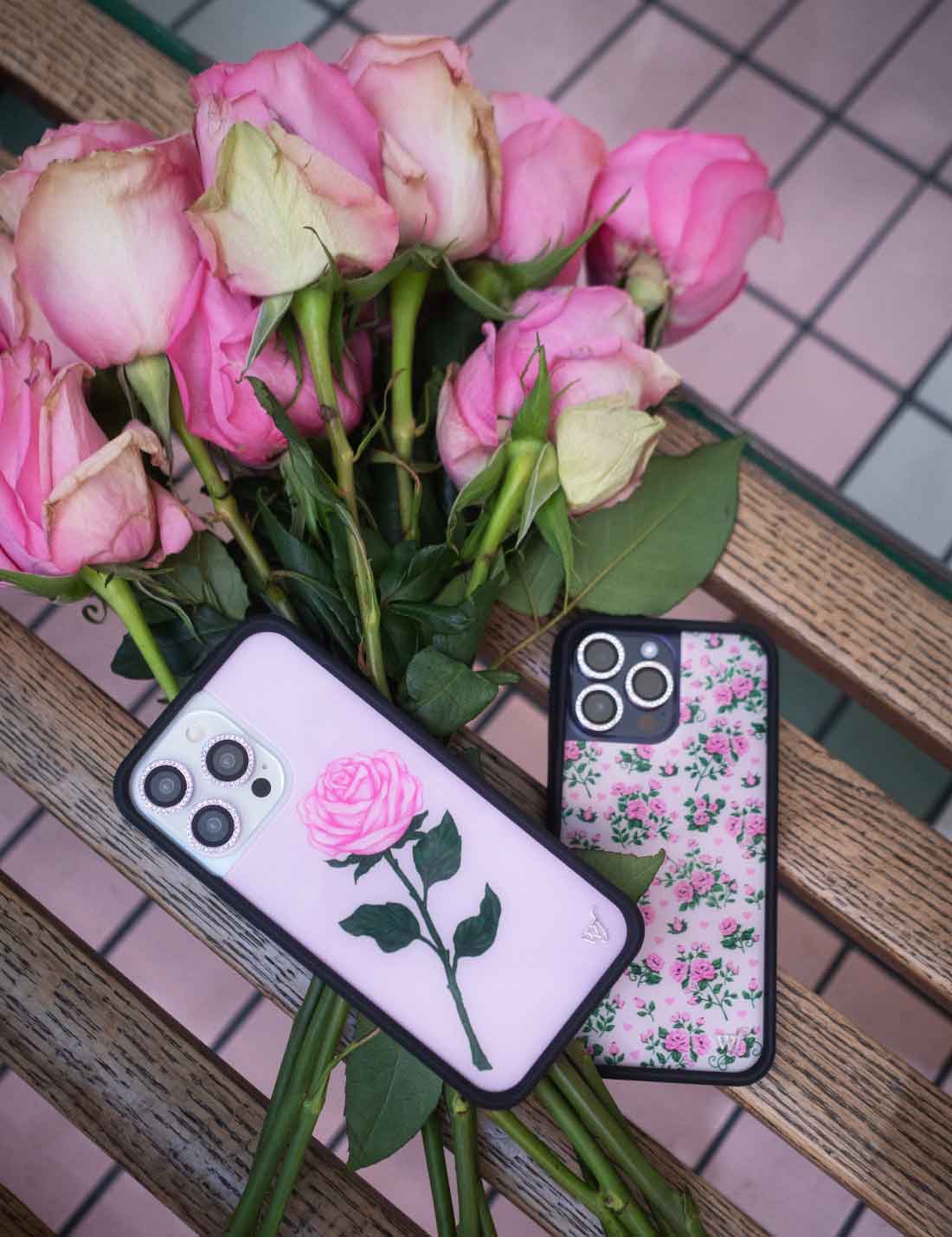 Wildflower Pink Rose iPhone Case