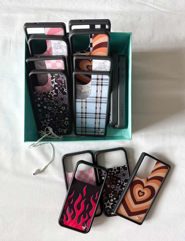 Wildflower Flames | Black & Red iPhone Case