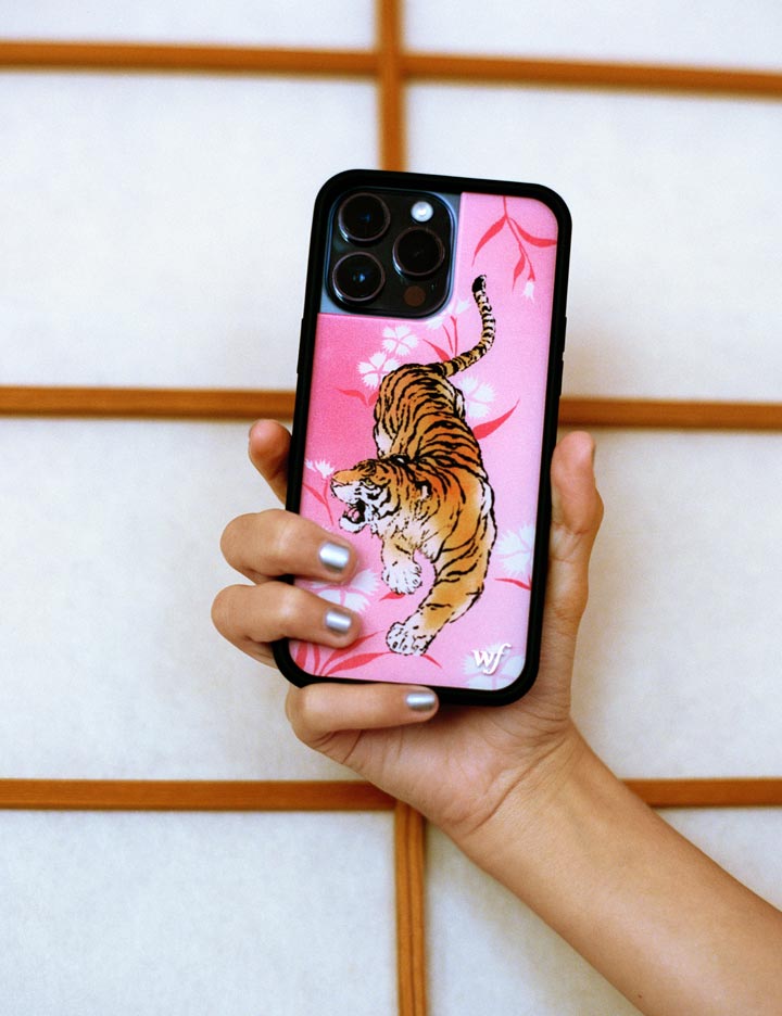 Wildflower Tiger Blossom iPhone Case