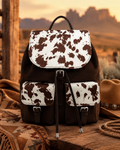 RODEO™ BROWN COW PRINT BACK PACK HANDBAG - AMAZING QUALITY