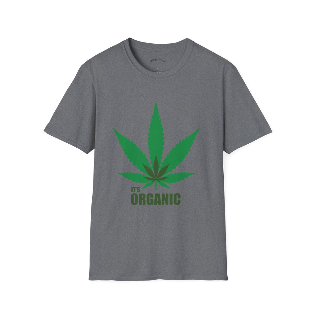 Wild'n'Free Cannabis Leaf T-Shirt – "It's Organic" Graphic Tee