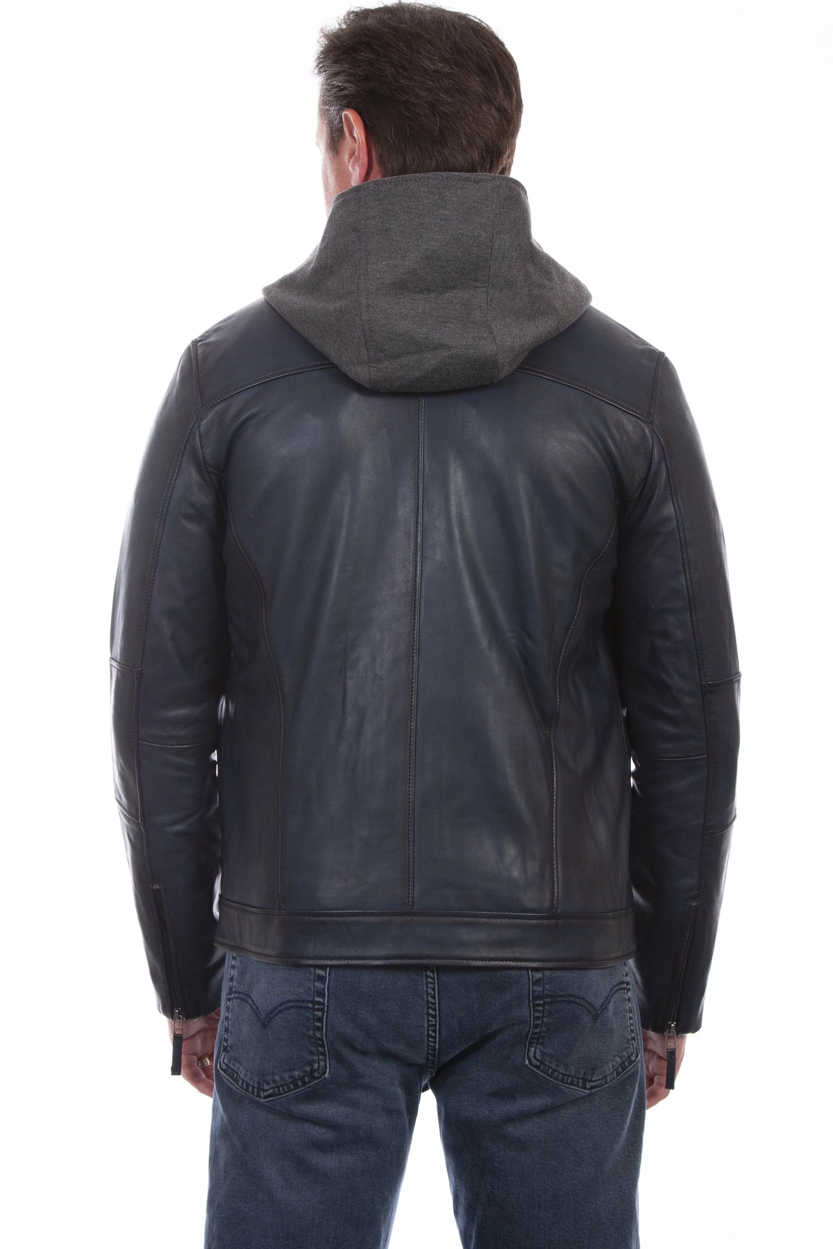 Scully 1056 Hoodie Insert - Men's Lamb Leather Jacket