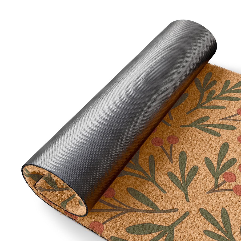 Holiday Berry Branch Doormat