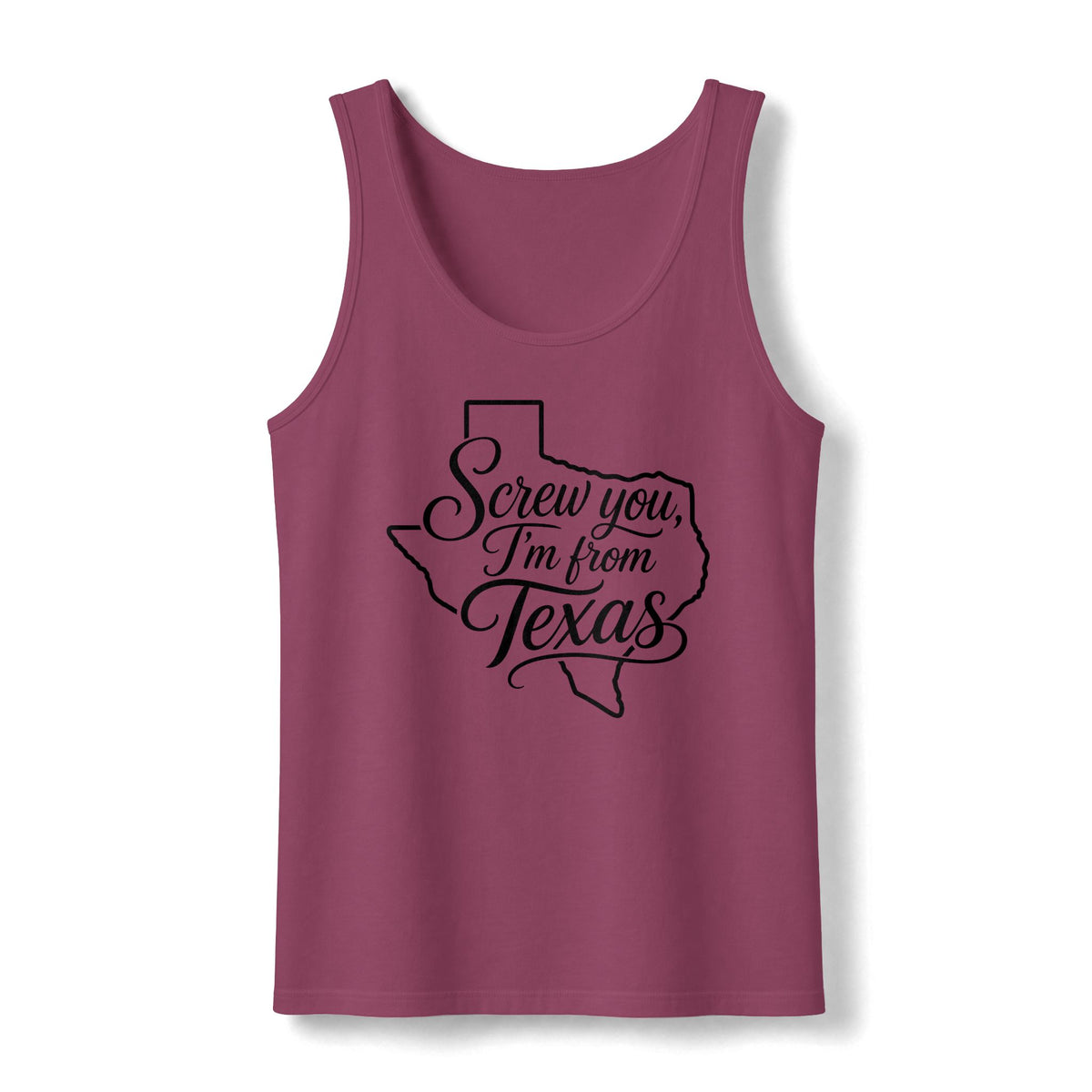 Texas Tank Top — "Screw You, I'm From Texas" Graphic Garment-Dyed Women's Tank - Wild'n'Free American Exclusive