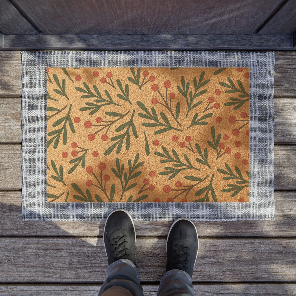Holiday Berry Branch Doormat