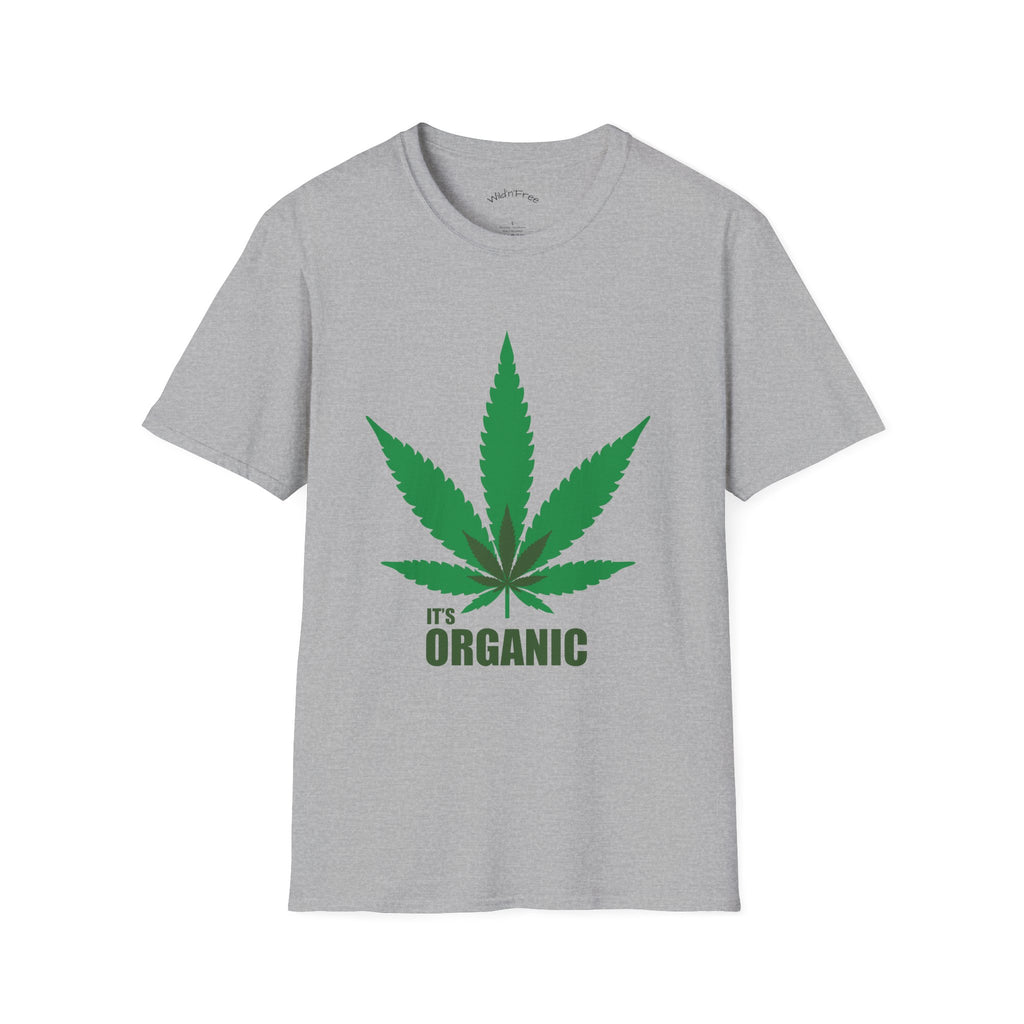 Wild'n'Free Cannabis Leaf T-Shirt – "It's Organic" Graphic Tee