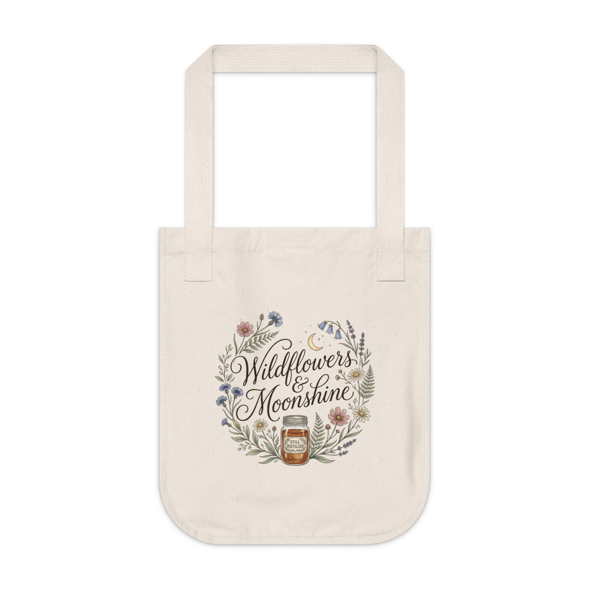 Wildflowers & Moonshine Organic Canvas Tote Bag - Wild'n'Free Exclusive!