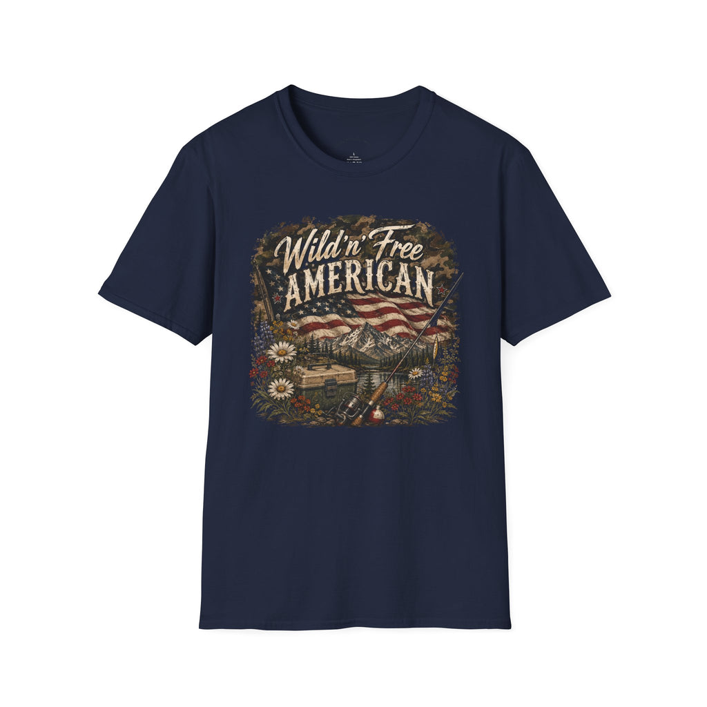 Wild 'n' Free American Exclusive T-Shirt — Vintage Flag Graphic Tee