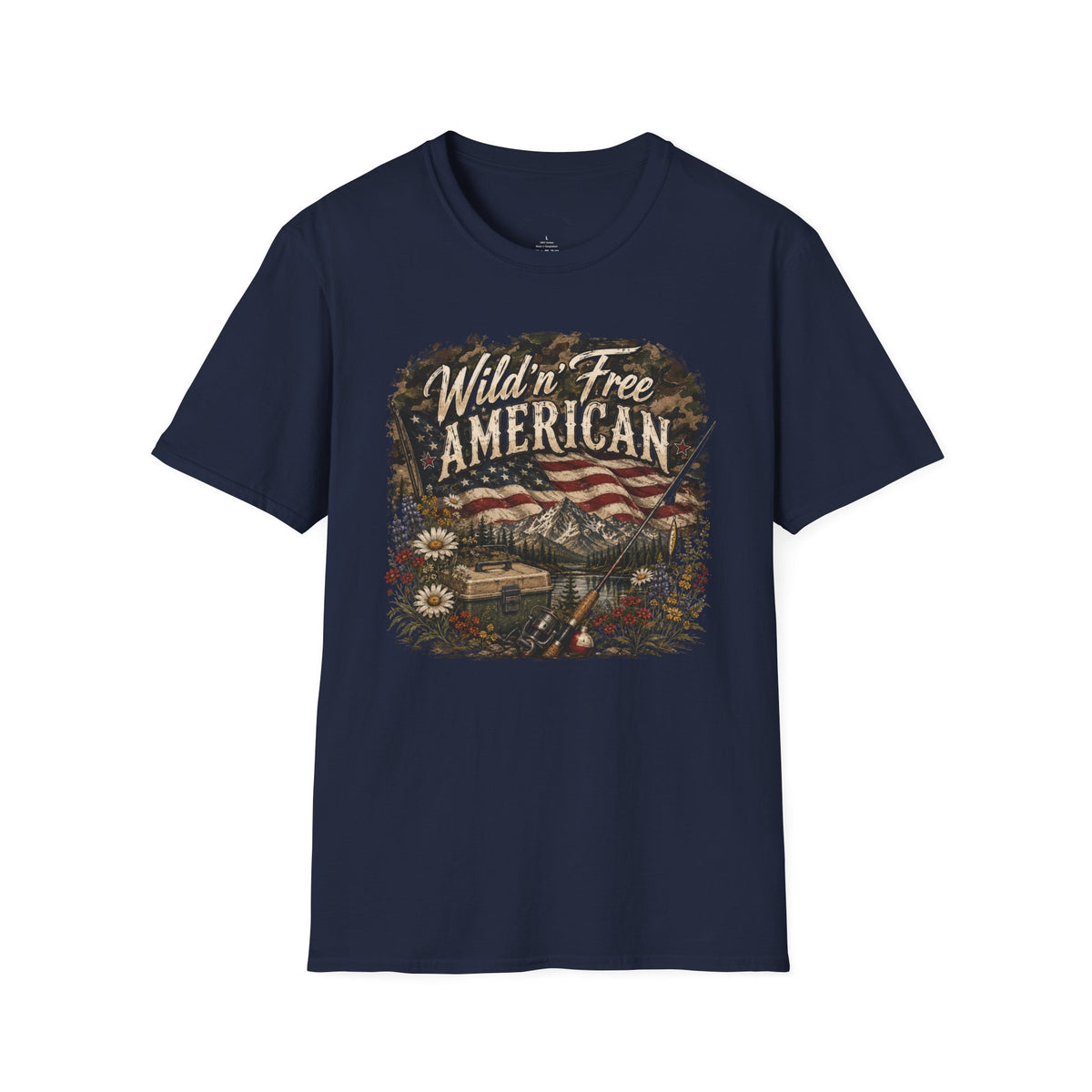 Wild 'n' Free American Exclusive T-Shirt — Vintage Flag Graphic Tee