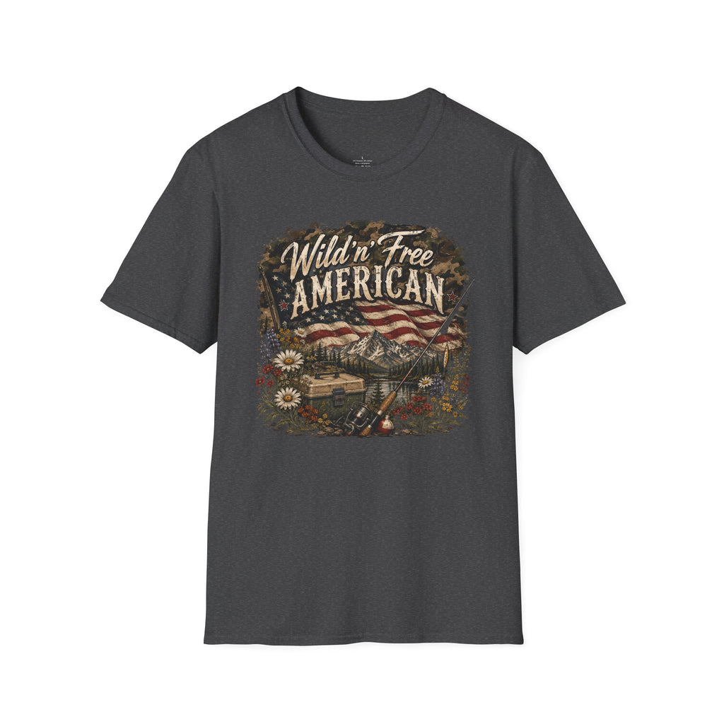 Wild 'n' Free American Exclusive T-Shirt — Vintage Flag Graphic Tee