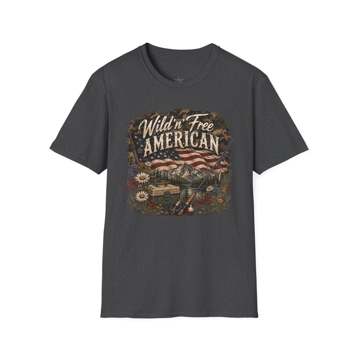 Wild 'n' Free American Exclusive T-Shirt — Vintage Flag Graphic Tee