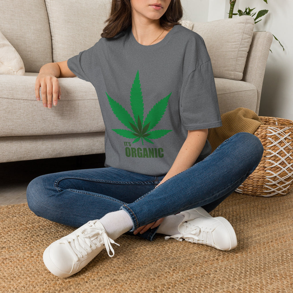 Wild'n'Free Cannabis Leaf T-Shirt – "It's Organic" Graphic Tee