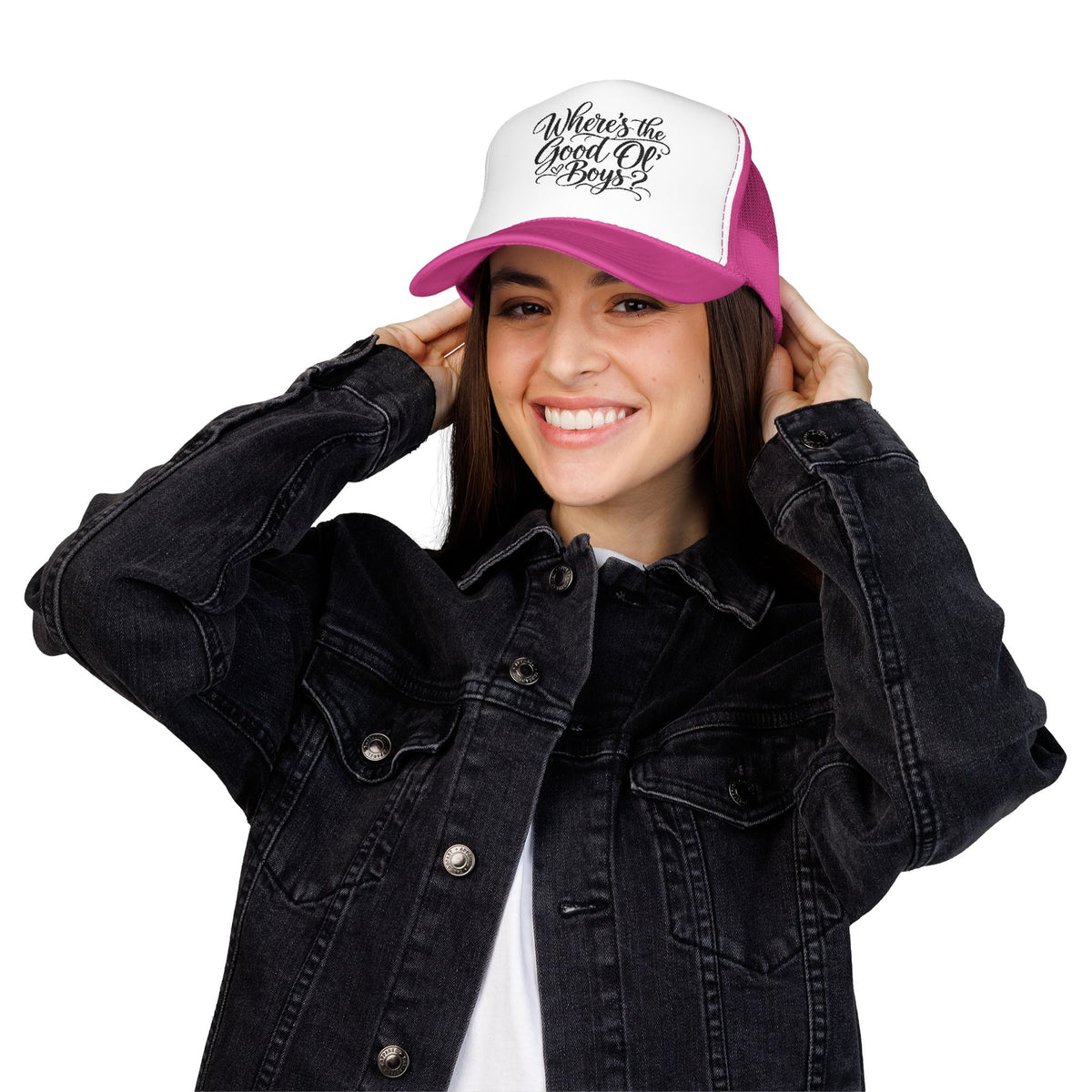 Where's the Good Ol' Boys Foam Trucker Hat — Retro Country Phrase Cap - Wild'n'Free Exclusive
